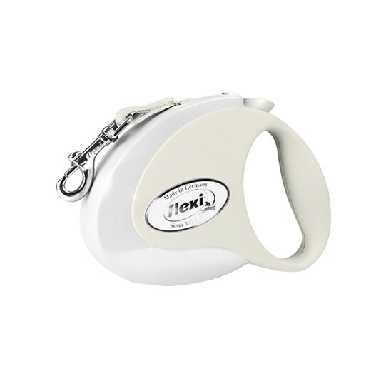 FLEXI automatic retractable leash dog leash medium and small dog Teddy pet leash Pearl White M size suitable for dogs within 5 meters and 25kg