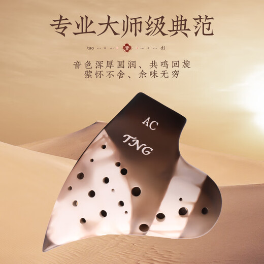 TNG台湾TNG陶笛 三管陶笛中音 复管素烧系列陶笛  专业演奏级别 三管AC中音C