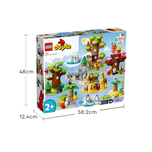 
LEGO building blocks, large particles, debao Debao series assembled children's toys 2020NEW 10975 World Wild Animals
