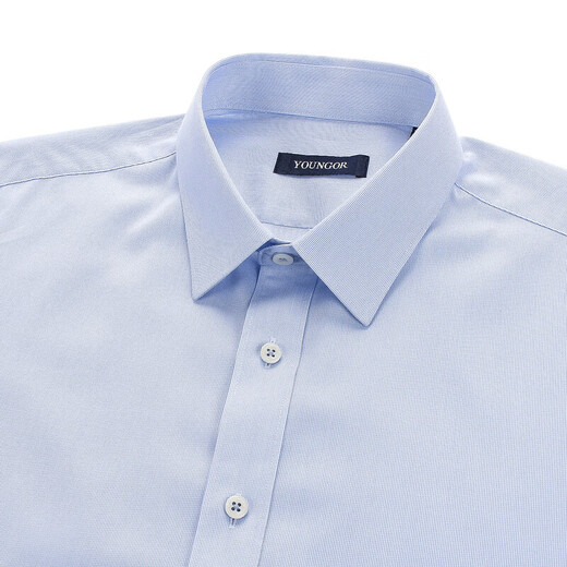 YOUNGOR shirt men's autumn and winter young men's casual formal shirt GLDP100163IJA light blue stripes 44