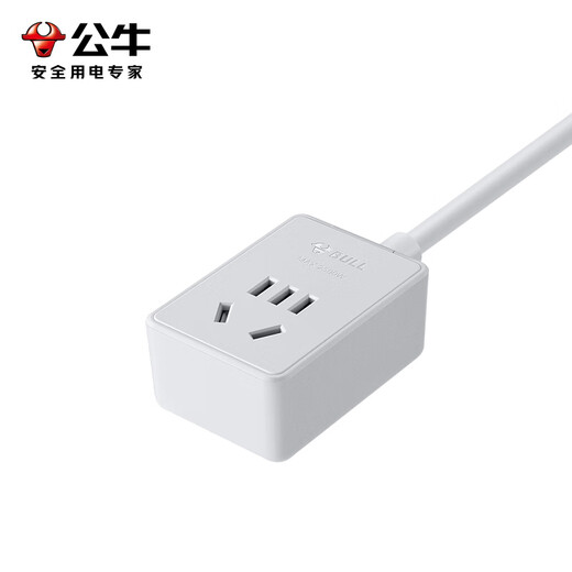 BULL socket/socket board/socket strip/socket strip/socket board/pull cord board/extension cord 1 position without switch, total length 3 meters GN-100101