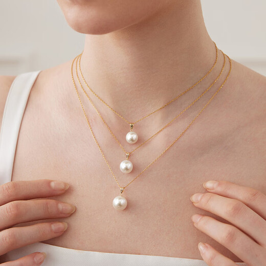 Tahitian 18K gold Edison pearl pendant 12-13mm high light freshwater pearl necklace for my wife