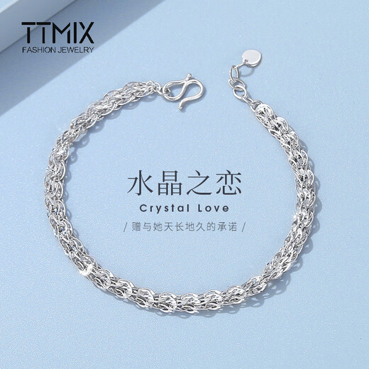TTMIX platinum bracelet classic phoenix tail chain pt950 platinum bracelet simple personality versatile women's model 5.5-5.7g 16+3cm thick 3.5mm