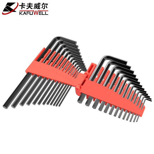 Kraftwell flat head hexagonal wrench set 25-piece set metric and inch medium length bicycle wrench screwdriver KH3588
