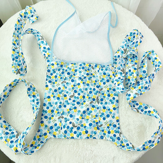 Jingmengyuan reines Baumwoll Guangdong traditioneller Babygurt vier Klauen Rücken reine Baumwoll-männliche und weibliche Babybaby Schlafartifakt altmodische Turban 228 xxl kleiner Fischgitter verlängert vordere Umarmung Rücken
