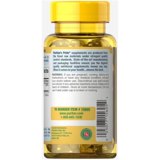 
Vitamin D3-1000IU*100 Soft Capsules PuritansPrid 15605 15605