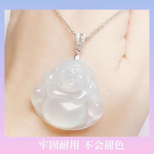 18k gold plated pendant buckle head Buddha jade jade joint melon seed connecting buckle lanyard necklace pin buckle gold color