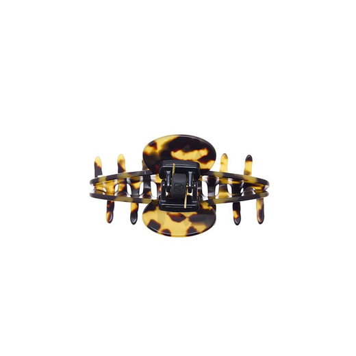 ALEXANDRE DE PARIS European and American style grab clip fashionable large/medium/small shark clip simple hair accessories headdress for women W Tortoiseshell color medium size