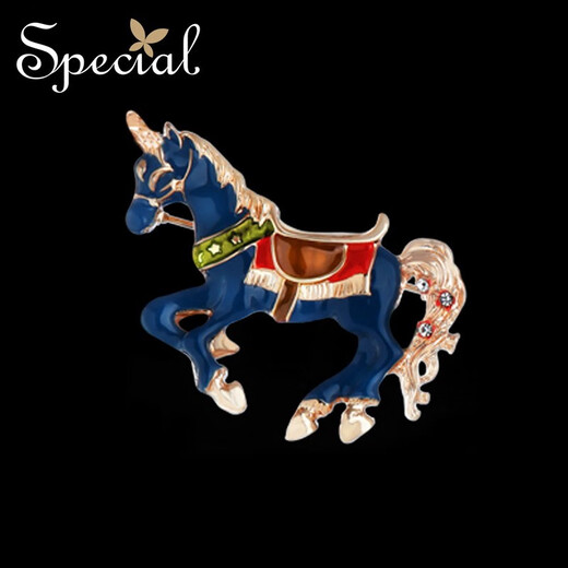 Special smart design fairy tale style carousel suit brooch pin silk scarf button brooch