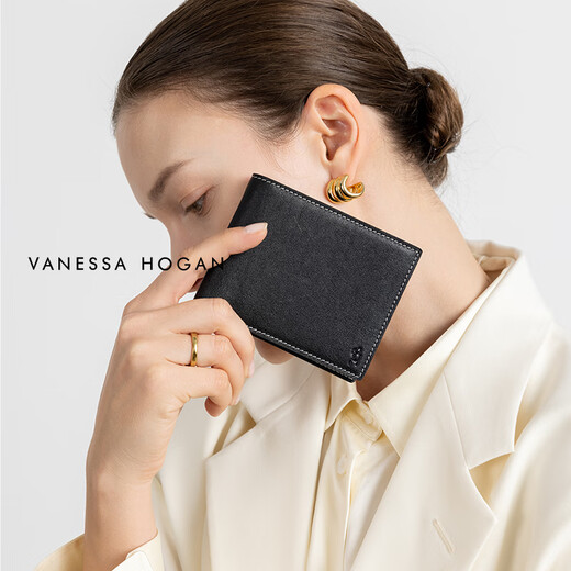 VANESSA HOGAN VH女包高端线新品沐木钱包头层植鞣牛皮多功能卡包零钱包卡夹 可可红棕（礼盒装）