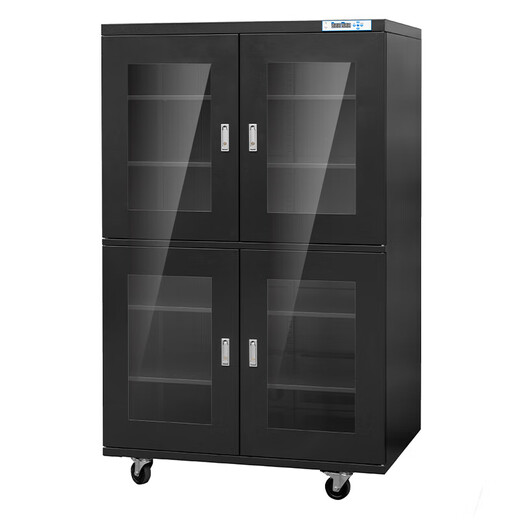 Zhongxiao Fire Protection industrielle armoire électronique à l'épreuve de l'humidité IC CHIP Semi-conducteur Boîte à résistance à l'humidification Armoire de déshumidification intelligente armoire à séchage humide armoire en azote 1428L-six portes [noir] Armoire à azote (1% -10%)