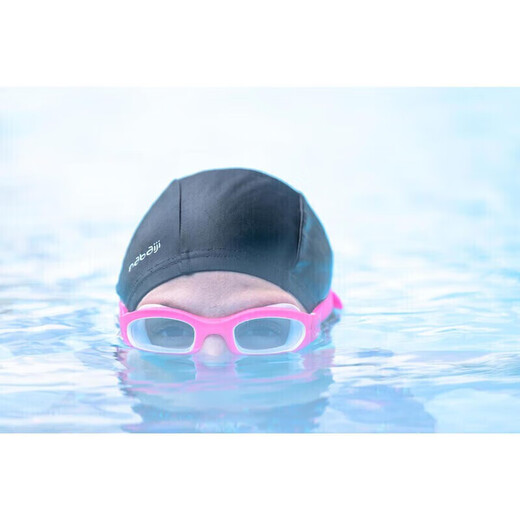 Decathlon swimming mesh swimming cap breathable adult black head circumference 56cm new and old models shipped randomly 1681552