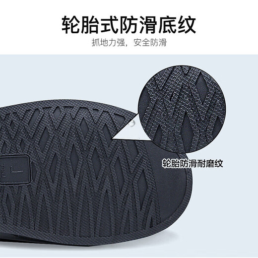 Shengli Rain Shoe Cover High-tube Waterproof Anti-slip Wear-resistant Portable Rain Day Shoe Cover Men and Women Rain Boots 1 Pair of L size [39-41]