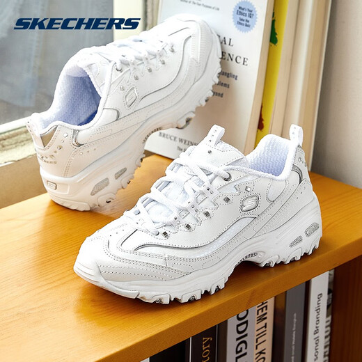 Skech casual shoes women's shoes autumn thick-soled dad shoes small white shoes flagship sneakers white / silver 11979-WSL 35