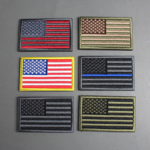 Diang American stickers for clothing, hats, backpacks, personalized armbands, clothing reflective Velcro, morale badges, helmet stickers, US military flag colors