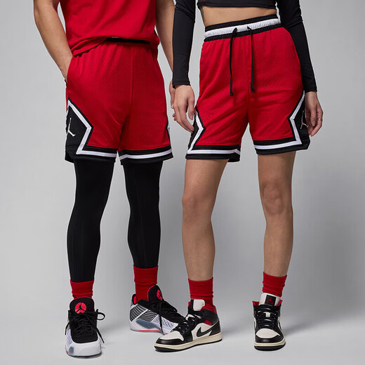 耐克（NIKE）裤子男士2024夏季新款AJ飞人篮球舒适透气耐磨休闲运动五分短裤 DX1488-687 红色 XL