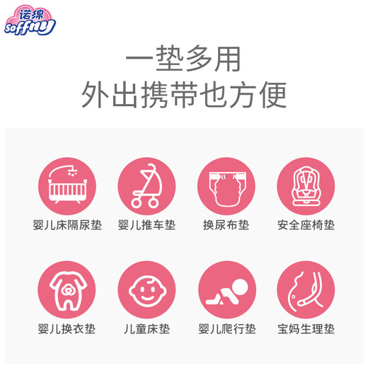 诺绵婴儿隔尿垫可水洗宝宝尿布台儿童纯棉护理床垫诺棉防水可洗姨妈垫 缤纷海洋70*120+小恐龙68*100 均码
