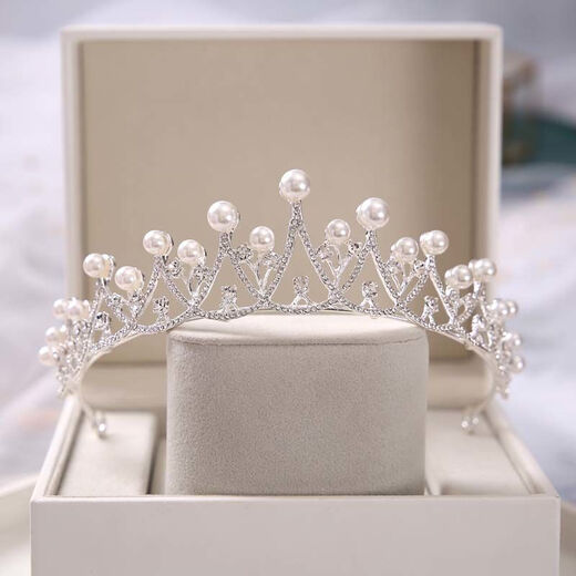 Crown tiara 18 adult gift internet celebrity birthday fairy princess crystal crown bridal tiara high-end new style SN4559 26 styles - silver simple decoration