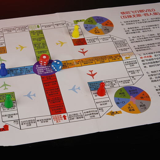 Must Fun SM Sexy Flying Chess Board Game Love Monopoly Dice Game Adventure Couple Interaction Punishment Fun Camping Toy Valentine's Day Creative Gift 6-in-1