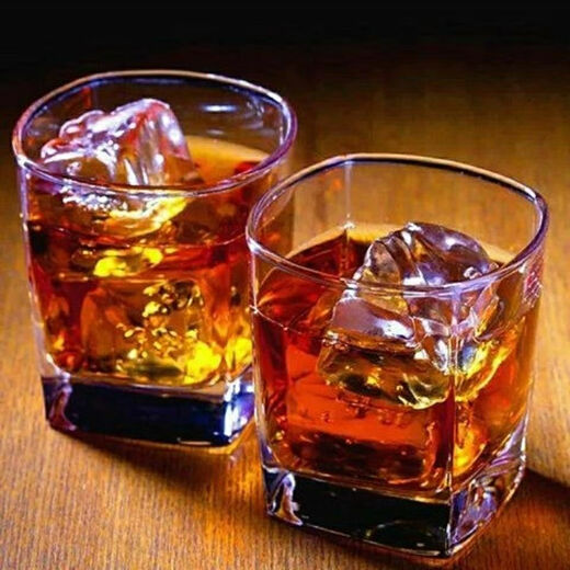 JIN CHUANG Whiskey Beer Wine Glass Set of Sifang Wine Glass Three or Two White Wine Glass Household Crystal Glass Round Two Wine Glass 200ml-13791