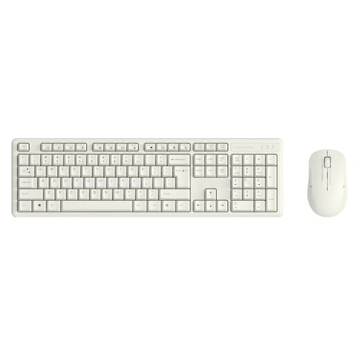 Double Feiyan (A4TECH) FG2000 Wireless Keyboard Set Mute Light Sound Office and Home Mouse Keyboard Set Light Sound Fashion Business Ultra-Thin Waterproof FN FG2000 (Beige White) Set
