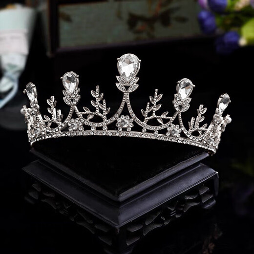 Bo Na Ling Crown Tiara, Birthday Crown, Bridal Hairband, Photography Props, 18-year-old Adult Gift, Princess Proposal Certificate, Silver Princess Crown, Simple Decoration