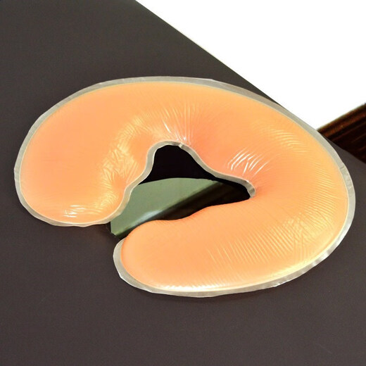 Haojinhui Latex Sleeping Pillow Bed Lying Pillow Massage Cushion U-shaped Beauty Salon Special Latex Sleeping Pillow Round Pillow Face Pillow Flagship Edition Skin Color Round