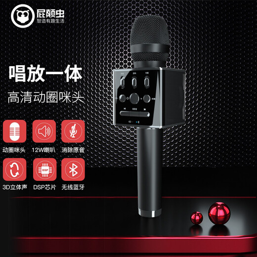 Hifier X17 Wireless Bluetooth Microphone Jazz Black Microphone Speaker Integrated Mobile Phone Home KTV Indoor and Outdoor K Song Listening Live Speech Host Portable Microphone