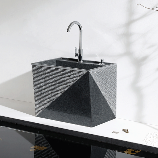 Guanshihui Marble Mop Pool Outdoor Mop Basin Granite Mop Pool Balcony Outdoor Courtyard Mop Pool Customized Model C without driver (High-end package with faucet)