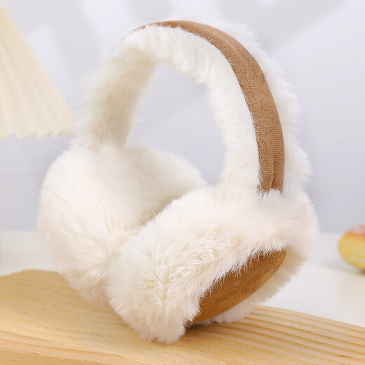 
Qiaoyi ear cups for women in winter ear packs and ear protection ear warm ear cups cute riding winter anti-freeze men's ear warm plush ear cover suede material ear cups [camel + beige hair]
