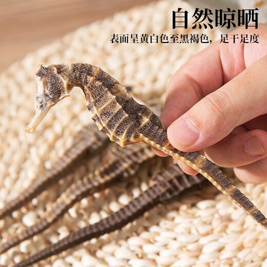 Qi Xiaofeng Haima Médicaments médicinaux [certification CAWC] Grand cheval de mer mâle et femelle une paire de biens secs Haima Hailong combinant du vin matériaux médicinaux 1 paire 2 (total supérieur à 6g)