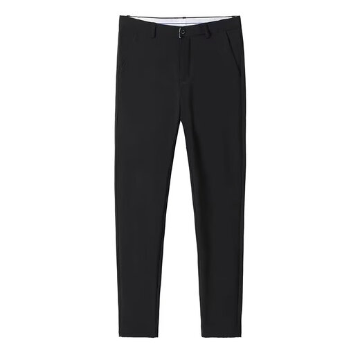 Men's summer thin professional formal wear for business slim fit anti-wrinkle-free ironing straight suit pants light luxury casual trousers black 34 (145Jin[Jin equals about 0.5 kg])