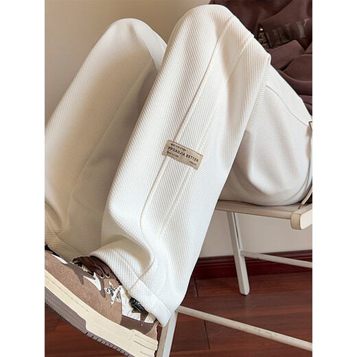 Yalu Velvet Pants Men's Autumn and Winter New Trendy Versatile Casual Pants Men's Teenagers Loose Wide-Leg Sports Pants JY81-1 Black Velvet High Quality 29 XL 120Jin Jin equals 0.5kg -140Jin Jin equals 0.5kg