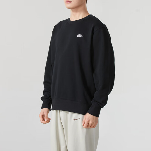 耐克（NIKE）卫衣男装 2025夏新款运动服时尚潮流舒适毛圈休闲上衣圆领套头衫 FN3889-010 L