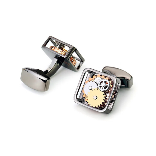 William Milton British -style mechanical gear sleeve buckle male light luxury custom suit sleeve -nail French gift silver