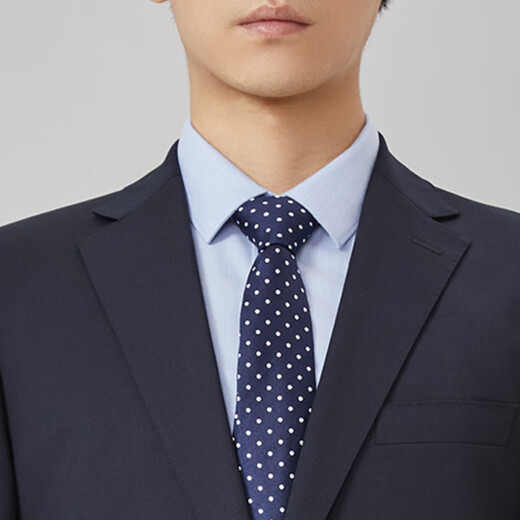 雅戈尔西服男【95%羊毛】平驳头商务外套挺阔不易皱修身易打理商场同款 藏青 M 170/88A