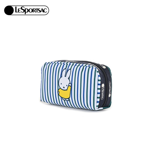LeSportsac new co-branded bag women's bag dopamine clutch bag cute wallet gift for girls Miffy stripe/green