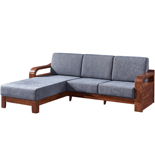 
Guangming Furniture Solid Wood Sofa Corner Sofa Combination Sofa Removable Washable Shuiquliu Sofa Modern Chinese Sofa 3884A Set One: Two-person seat + Imperial Concubine Couch