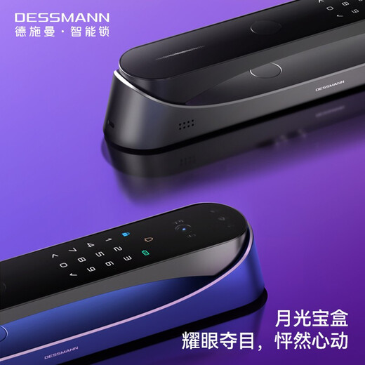 DESSMANN 3D face recognition cat eye smart lock fingerprint lock password lock anti-theft door lock electronic lock access lock video intercom Q8FPro modern gray