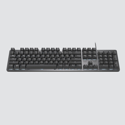 罗技（Logitech） K845机械键盘 有线键盘全尺寸 DIY键帽发光电竞办公键盘吃鸡键盘 【K845小刘鸭系列】 黑色 TTC 茶轴