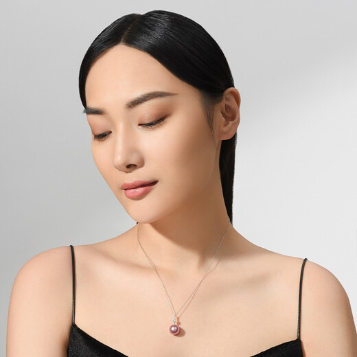 Ruan S 18k gold freshwater pearl pendant pearl necklace simple and versatile gift for women 18k gold-white/white pearl/11.5-12mm