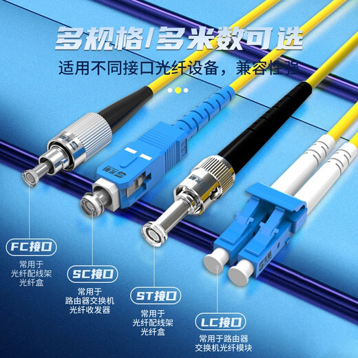 光航 电信级光纤跳线SC-FC单模单芯1米入户光纤线 低烟无卤环保外被 收发器尾纤 GH-SF01-S