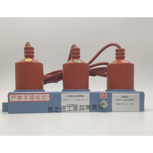 10KV high voltage AC three-phase combined overvoltage protector arrester TBP-B-12.7/131 with counter
