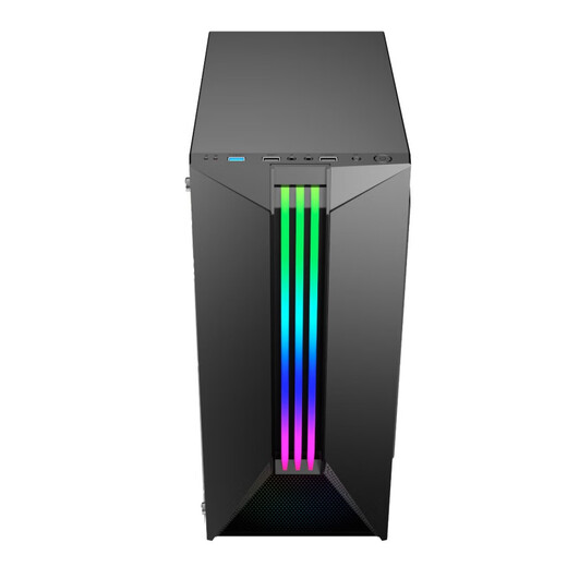 EVESKY Rocket Computer Case Escritorio DIY Lado Completo Transparente RGB Gaming Refrigerado por Agua ATX Tablero Grande Chasis Línea Trasera Interfaz USB3.0 Rocket-Negro Viene con Barra de Luz RGB
