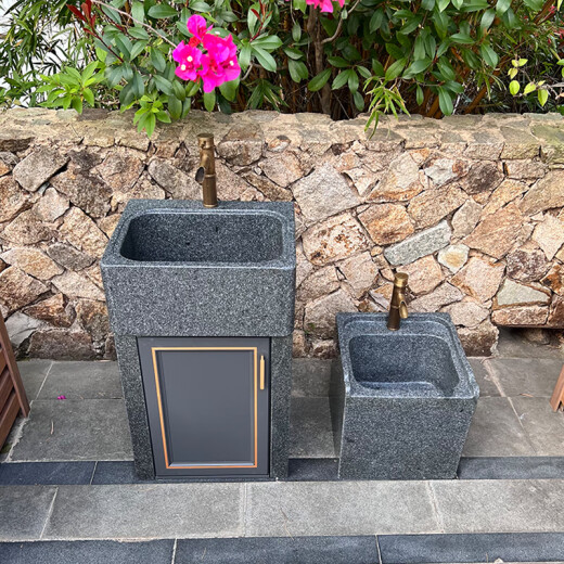 Outdoor courtyard wash basin marble villa garden pool basin outdoor stone column wash basin sink supports customization of different sizes