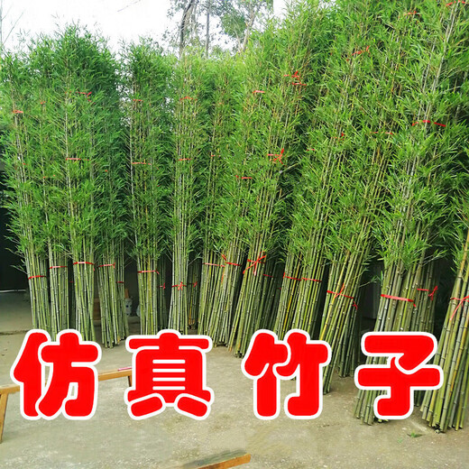 Hua e flow simulated bamboo outdoor decoration fake bamboo simulated plant landscaping bionic bamboo outdoor green plants 1.6 meters high 100 roots