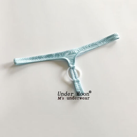 Baocheng unobstructed low-waist sexy men's thong silicone ring hollow sexy men's underwear elastic tight temptation T-pants black M2 points 0-2 points 2 feet