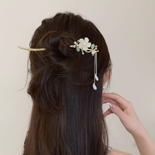 Su Shiliu magnolia tassel hairpin high-end new Chinese style walking hairpin ancient style cheongsam Hanfu headwear gift for girls magnolia tassel hairpin
