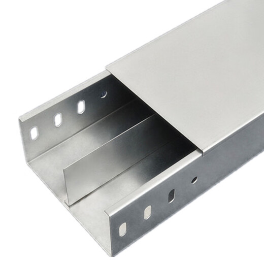 HKNA customized galvanized strong and weak electricity separated double slots with partitions cable tray wire trunking 200x100 spray plastic 300x150