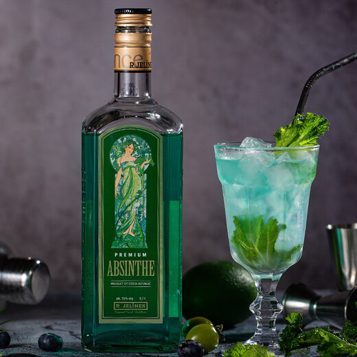 Jerin Rudolph Absinthe 70 grados Spirit 700ml Botella original Bottle Importada Vino de Vino Extrado Vino Lijiao Vino Preparación de vino Rudolph Absinteo 700ml 2 Botellas 70%VOL